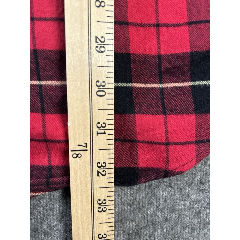 Brooks Brothers Flannel Shirt Men 2XL Red Black Buffalo Plaid 1818 - Picture 4 of 5